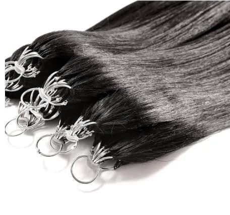 Pezzi di capelli lisci 6D 2ND di alta qualità Estensioni dei capelli in piuma umana al 100%.