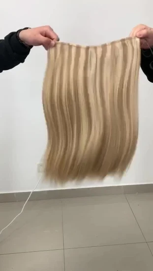 Vendita calda 100% capelli russi Remy brasiliani con doppio alone disegnato nelle estensioni dei capelli senza groviglio